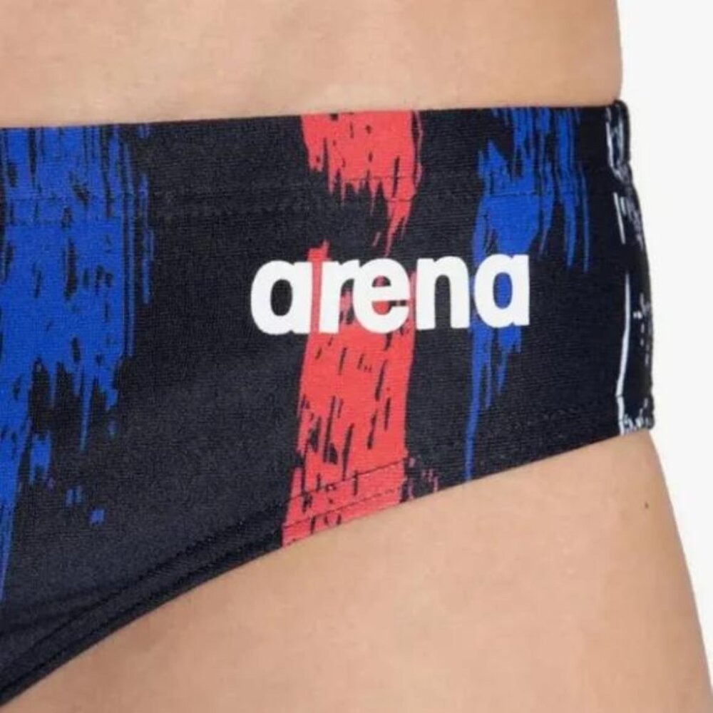NWT Arena Team Painted Stripes Swim Brief - Picture 4 of 7